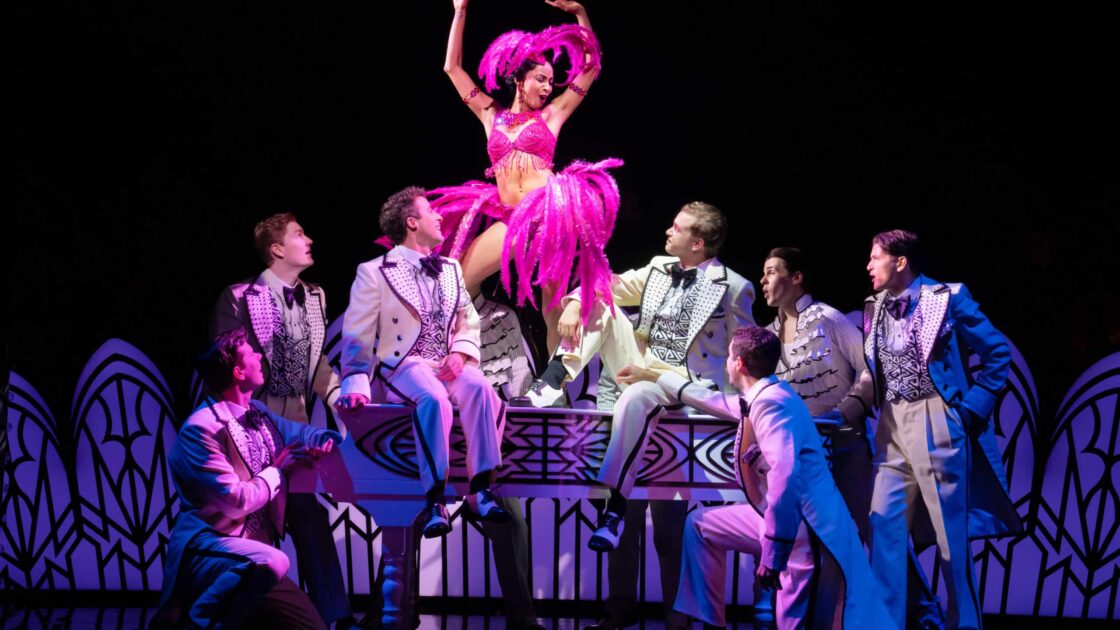 Allison Semmes as 'Josephine Baker' and the Company of HARMONY. Photo by Julieta Cervantes